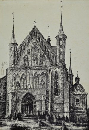 Kulikowski Jan (1914-1995) [FROMBORK] - Frombork: katedra. Autolitografia