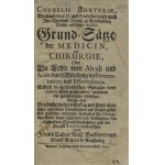 [MEDICÍNA] Bontekoe, Cornelis - Grund-Sätze der Medicin und Chirurgie. Augsburg 1721