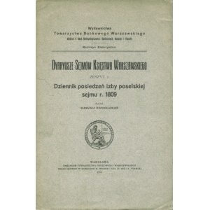DIARY of the Sejm of the Duchy of Warsaw.