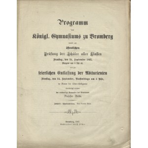 PROGRAMME des Königl. Gymnasiums zu Bromberg. 1867