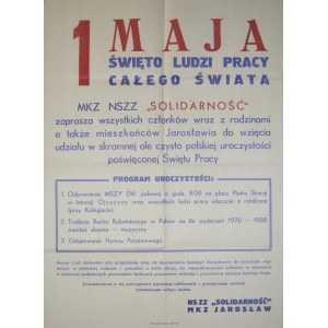 [AFISZ] 1 Maja: święto ludzi pracy całego świata