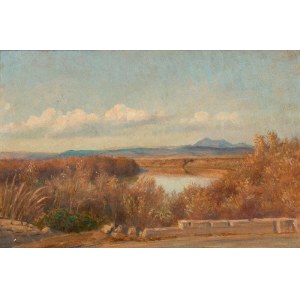 NAPOLEONE PARISANI (Camerino 1854-Roma 1932), Tevere river bend