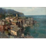 EZELINO BRIANTE (Napoli 1901-Roma 1971), Aerial view on the port
