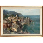 EZELINO BRIANTE (Napoli 1901-Roma 1971), Aerial view on the port