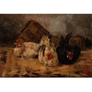 ADOLFO CAO (Oristano 1870-Cagliari 1916), Hen hatching eggs