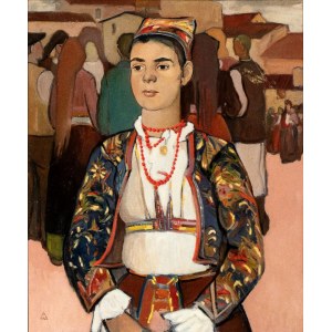 AMILCARE BIA (Parma 1899-La Spezia 1972), Lady in Sardinian costume, 1930s
