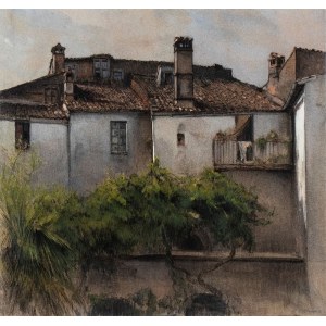 UMBERTO PRENCIPE (Napoli 1879-Roma 1962), Courtyard of Orvieto, 1937