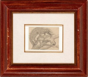 GIOVANNI BATTISTA CREMA (Ferrara 1883-Roma 1964), A monster capturing a lady