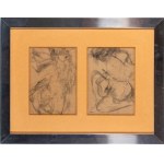 ANTONIO MANCINI (Roma 1852-1930), Lot of two female figures drawings