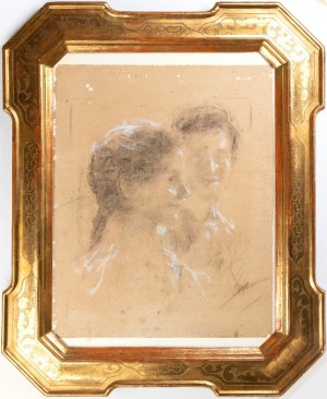ANTONIO MANCINI (Roma 1852-1930), Portrait of artist's siblings: Enrica and Alfredo Mancini,