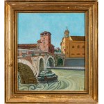 BENVENUTO FERRAZZI (Castel Madama 1892-Roma 1969), Ponte Fabricio in Rome, 1936