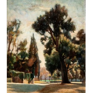 ROMEO COSTETTI (Reggio Emilia 1874-1957), Villa Borghese in Rome, 1930