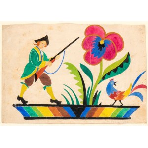 GIGI CHESSA (Torino 1898-1935), Sketch for ceramic, 1930s