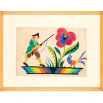 GIGI CHESSA (Torino 1898-1935), Sketch for ceramic, 1930s