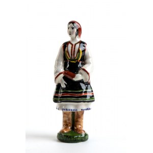 MANIFATTURA ICARO RODI, Female figure in traditional costumes, 1930s