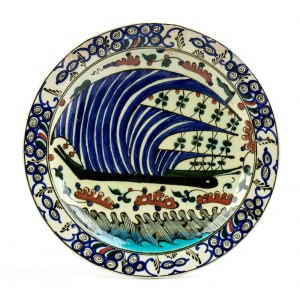 MANIFATTURA ICARO RODI, Plate with Iznik decoration , 1928/30