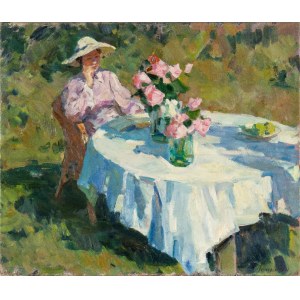 CONSTANTIN LOMIKIN (Glukhov 1924-1994), In the garden, 1983