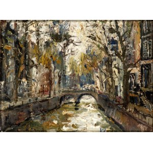 WLODZIMIERZ ZAKRZEWSKI (San Pietroburgo 1916-Polonia 1992), Amsterdam canal, 1981