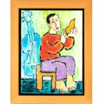 KRZYSZTOF KOKORYN (Szczytno 1964), Portrait of a young boy with pear and violin, 2000