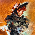 UNIDENTIFIED SIGNATURE, Woman with umbrella