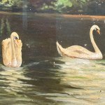 UNIDENTIFIED SIGNATURE, Lake with Swans