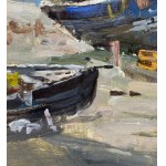 R. TOZZI, Sea with Boats. - R. Tozzi