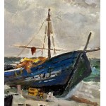 R. TOZZI, Sea with Boats. - R. Tozzi