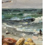 R. TOZZI, Sea with Boats. - R. Tozzi