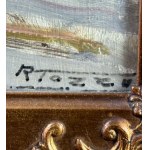 R. TOZZI, Sea with Boats. - R. Tozzi