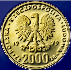 2000 zł, 1979, Mieszko I, Au900, 8g, PRL