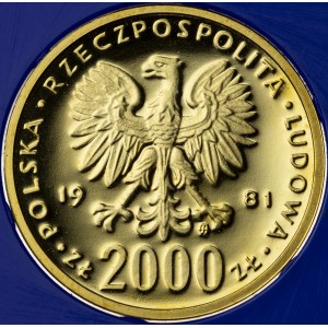 2000 zł, 1981, Bolesław II Śmiały, Au900, 8g, PRL