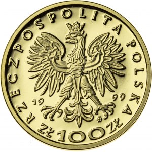 100 zł, 1999, Zygmunt II August, Au900, 8g, III RP
