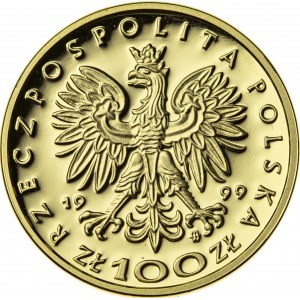 100 zł, 1999, Władysław IV Waza, Au900, 8g, III RP