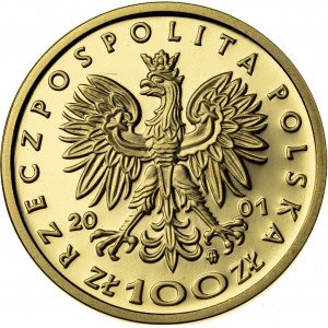 100 zł, 2001, Władysław I Łokietek, Au900, 8g, III RP