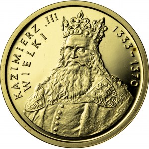 100 zł, 2002, Kazimierz III Wielki, Au900, 8g, III RP