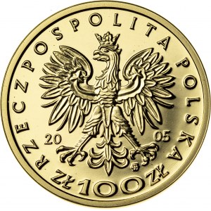 100 zł, 2005, August II Mocny, Au900, 8g, III RP