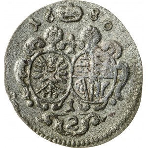 1/2 krajcara, 1680, Krystian Ulryk 1668-1698, Oleśnica