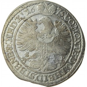 15 krajcarów, 1675, Sylwiusz Fryderyk 1664-1697, Oleśnica, R3