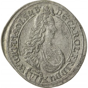6 krajcarów, 1712, Karol Fryderyk 1704 – 1744, Oleśnica