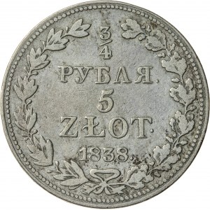 5 zł/3/4 rubla, 1838