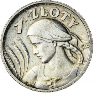 1 zł, 1925, II RP, kobieta z kłosami