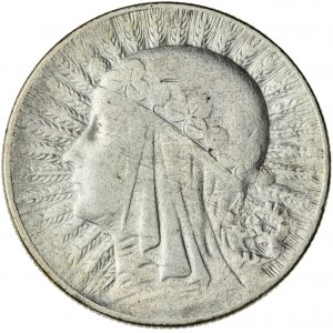 5 zł, 1932, ze znakiem, II RP, kobieta w czepcu