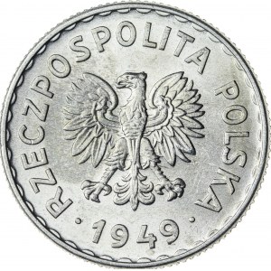 1 zł, 1949, Aluminium, PRL