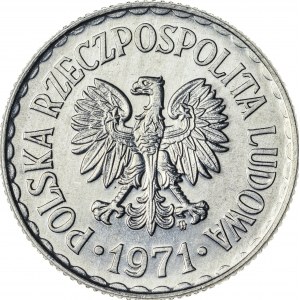 1 zł, 1971, Aluminium, PRL, piękna