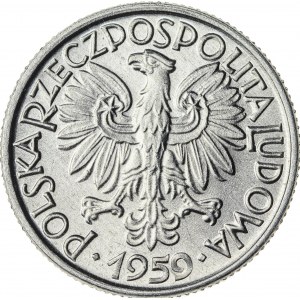 2 zł, 1959, Aluminium, PRL, jagody, piękna