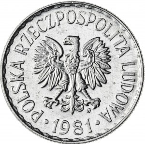 1 zł, 1981, Aluminium, PRL, PROOF LIKE