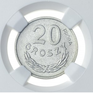 20 groszy, 1949, PRL, PRÓBA, Aluminium