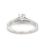 RING IN WHITE GOLD 2.15 GR WITH CENTRAL DIAMOND + SIDE DIAMONDS - RNG40401