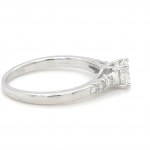 RING IN WHITE GOLD 2.15 GR WITH CENTRAL DIAMOND + SIDE DIAMONDS - RNG40401