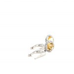 EARRINGS IN WHITE GOLD 4.78 GR WITH QUARTZ AND DIAMONDS - DH-EB